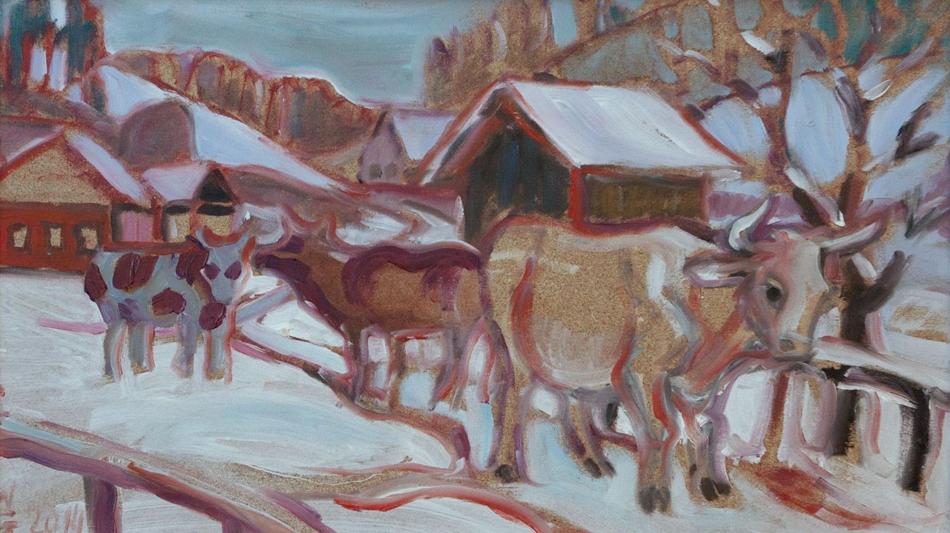 Wolfgang Glechner-Kühe im Winter