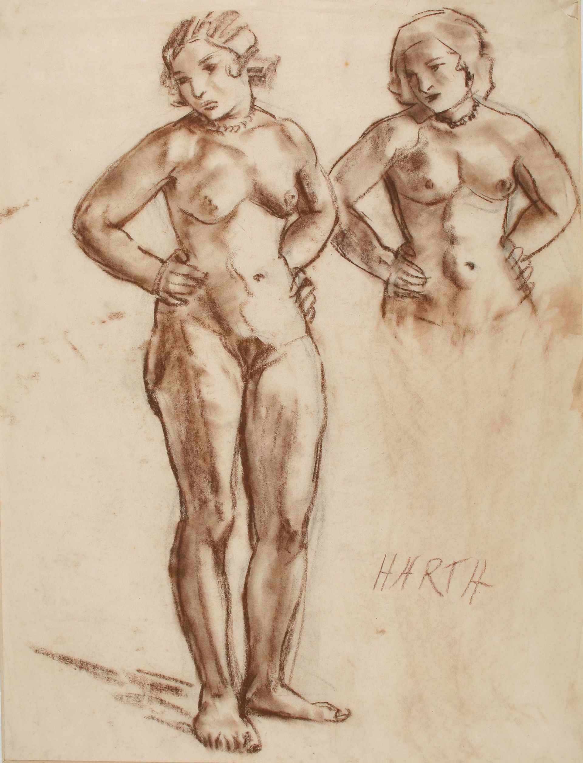 Felix Albrecht Harta-Standing female nude