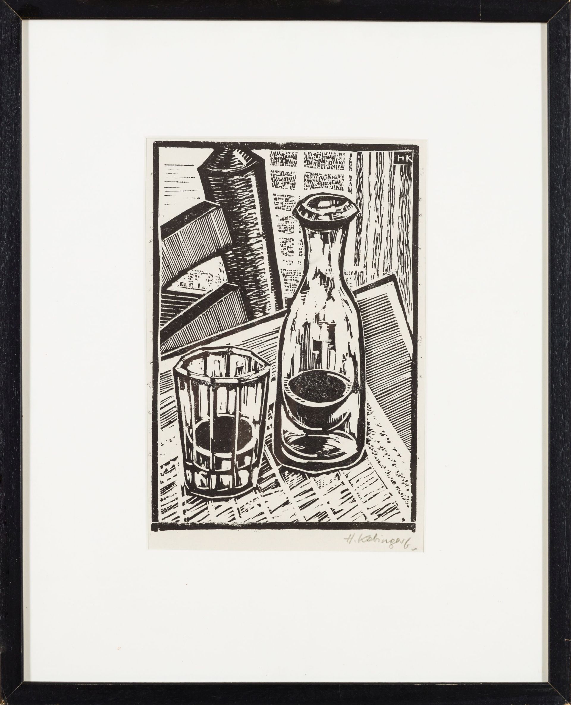Hans Kobinger-Still life with water Glass