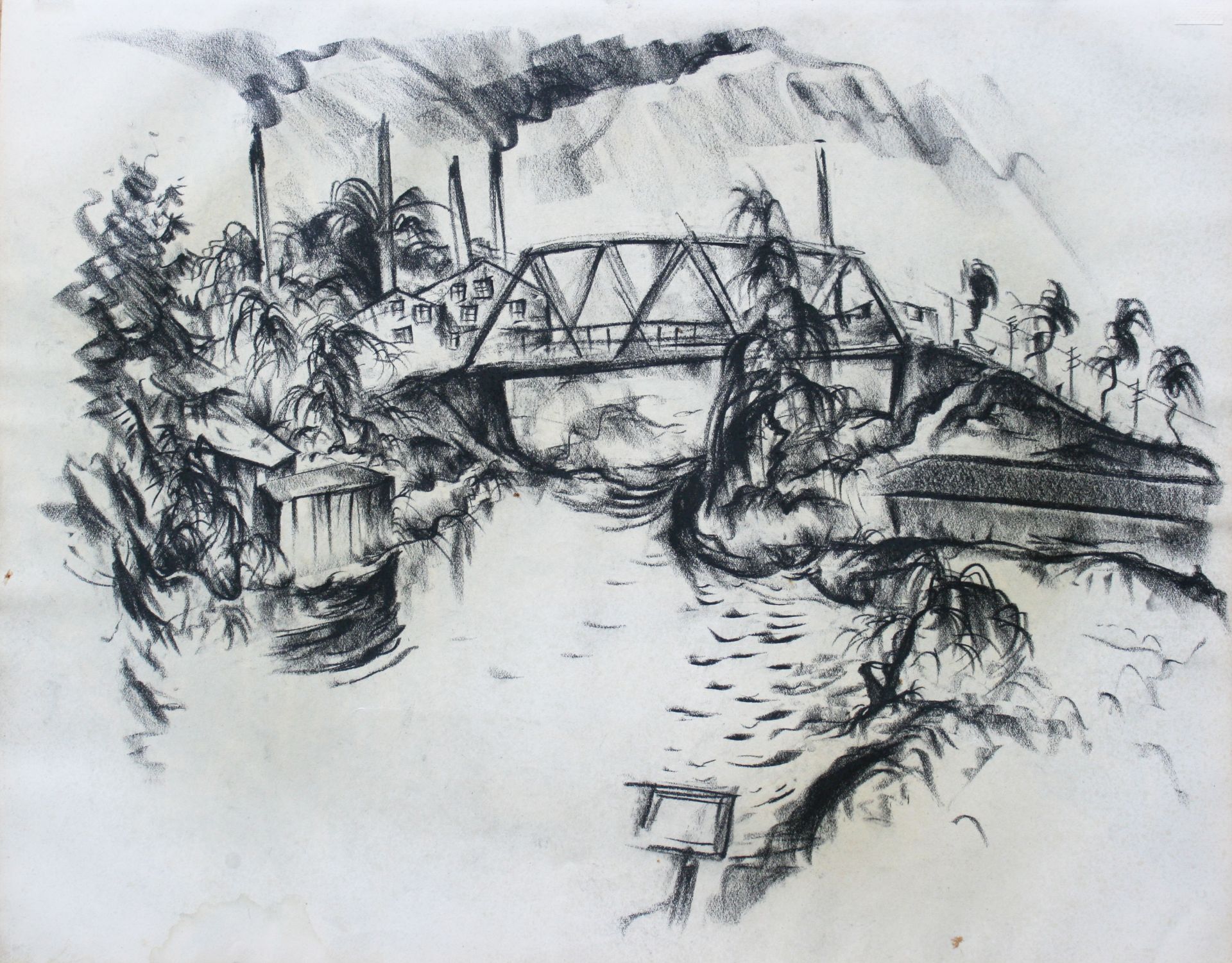 Paul Kuhfuss-Fluss mit Brücke