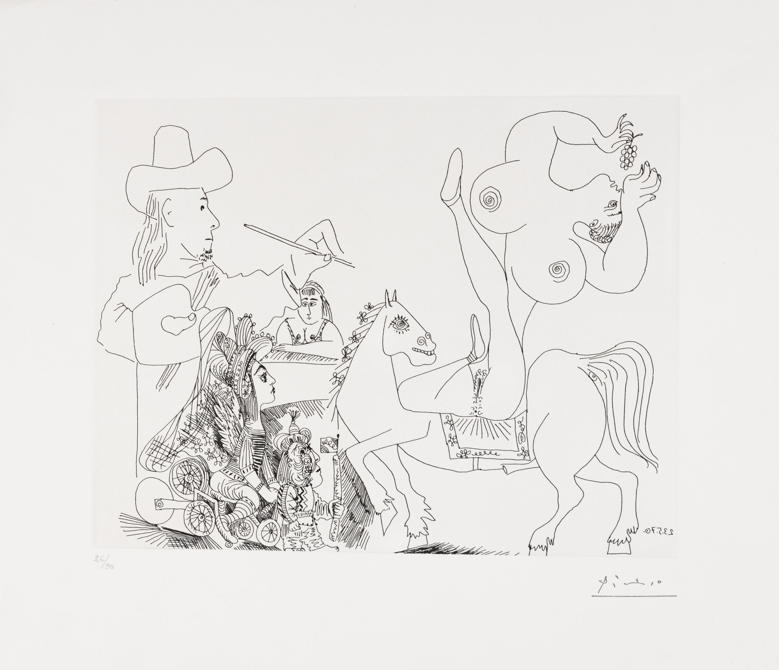 Pablo Picasso-Le Peintre au cirque, 23.5.70