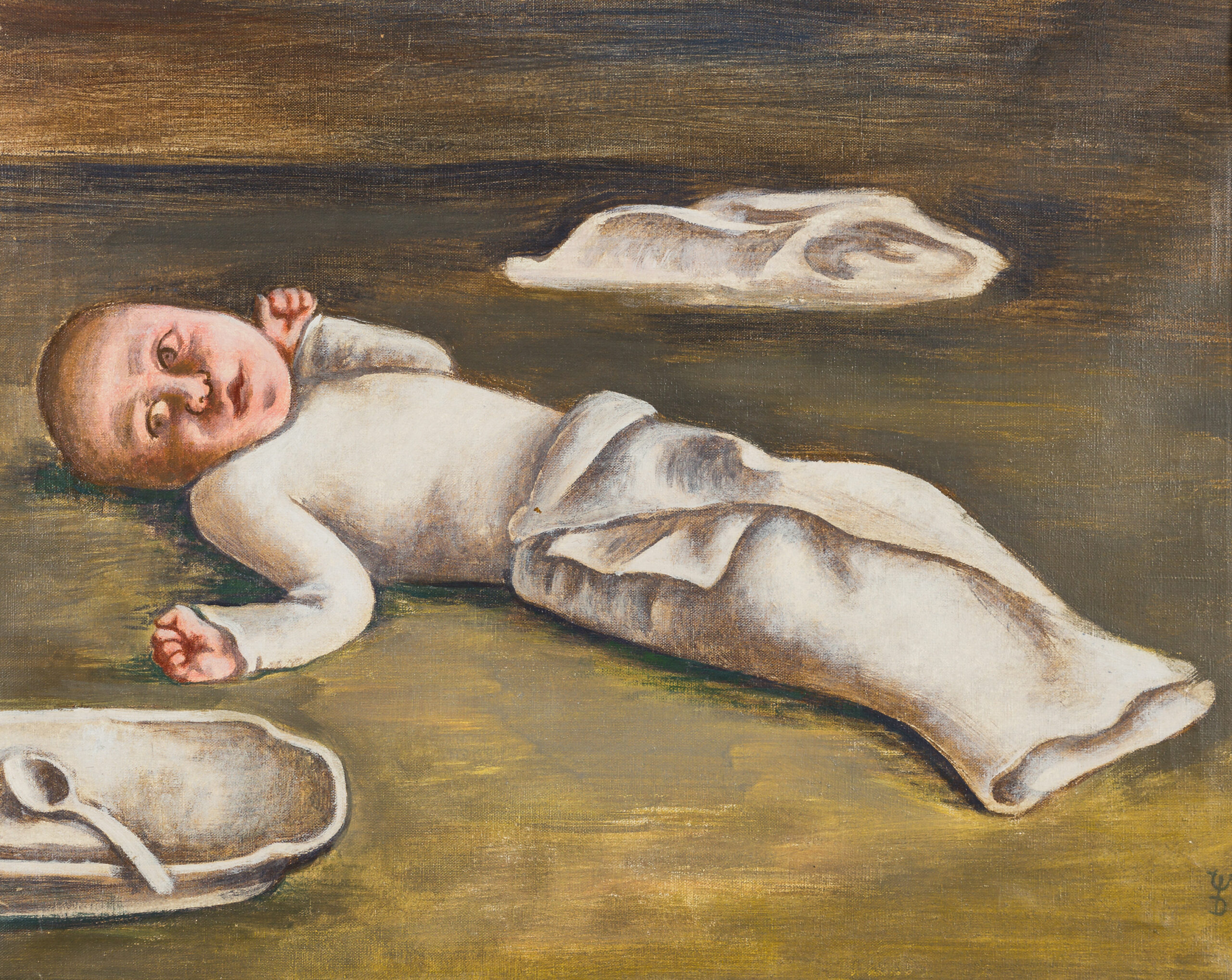 August Wilhelm Dressler-Der Säugling