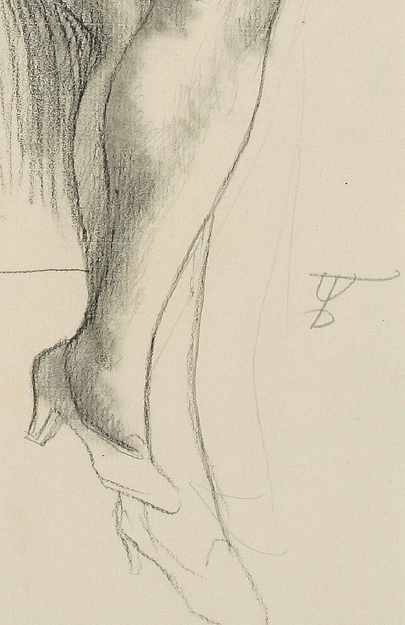 August Wilhelm Dressler-Nude with high heels