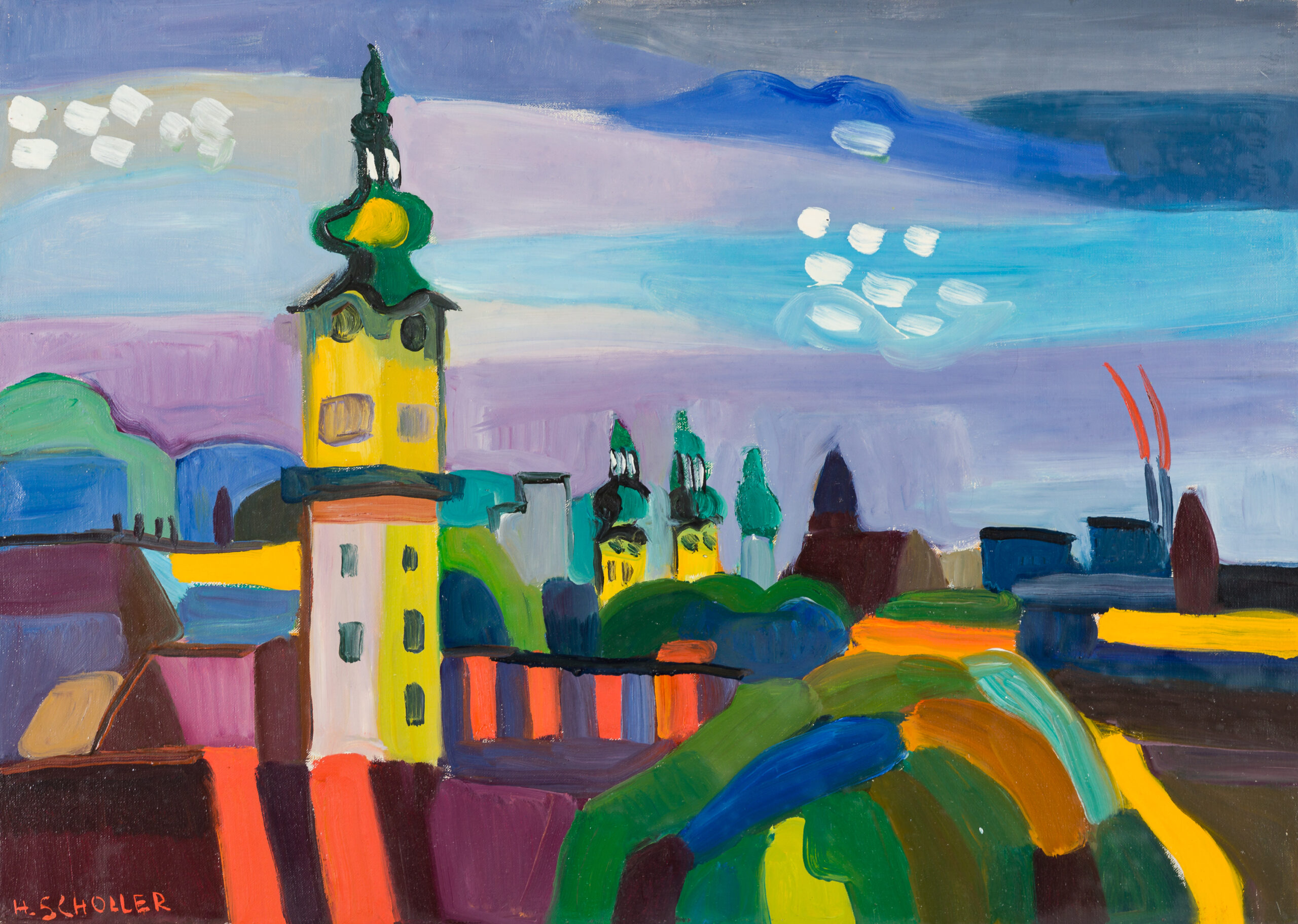 Helga Scholler-Blick vom Schlossberg, Linz
