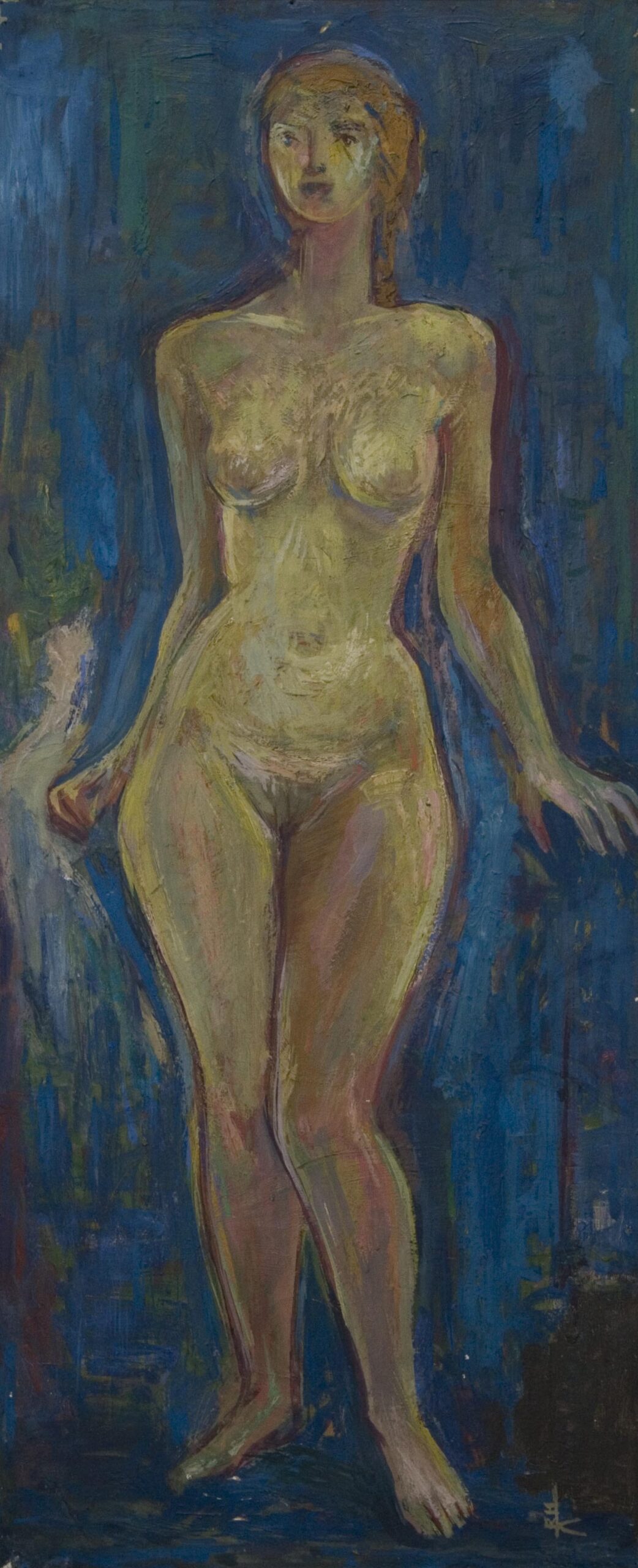 Rudolf Heinz Keppel-Akt in Blau