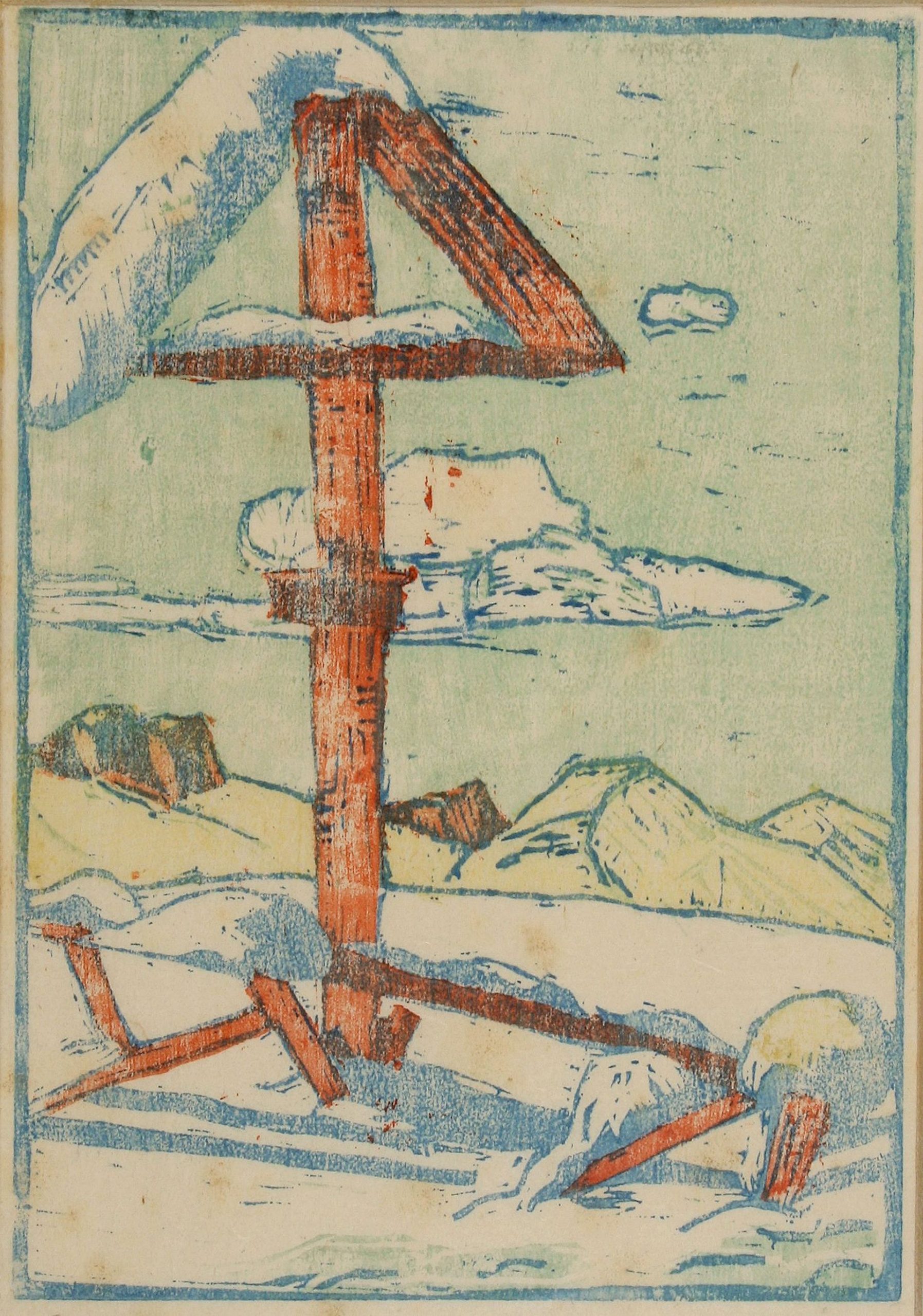 Egon Hofmann-Wayside cross in the snow