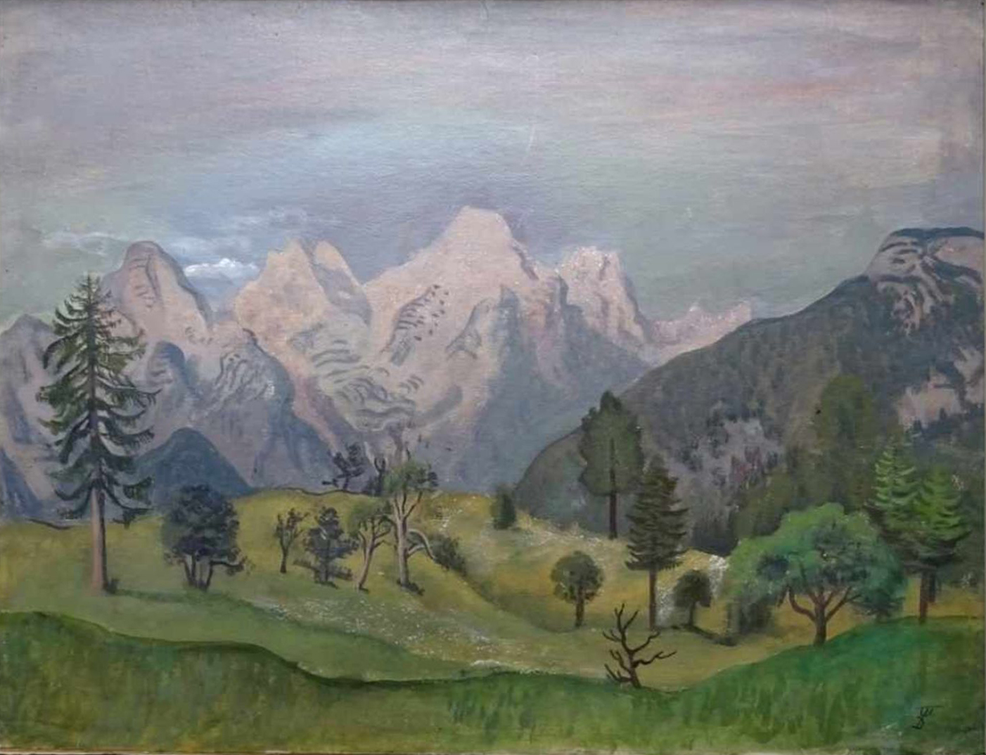 August Wilhelm Dressler-Salzburger Berge