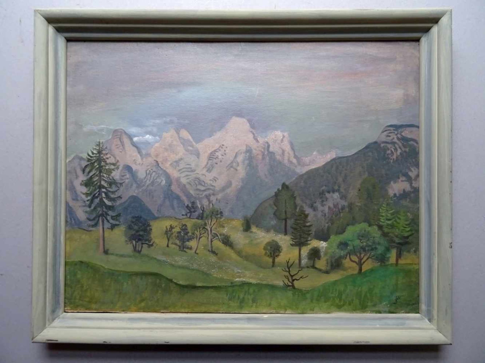 August Wilhelm Dressler-Salzburg Mountains