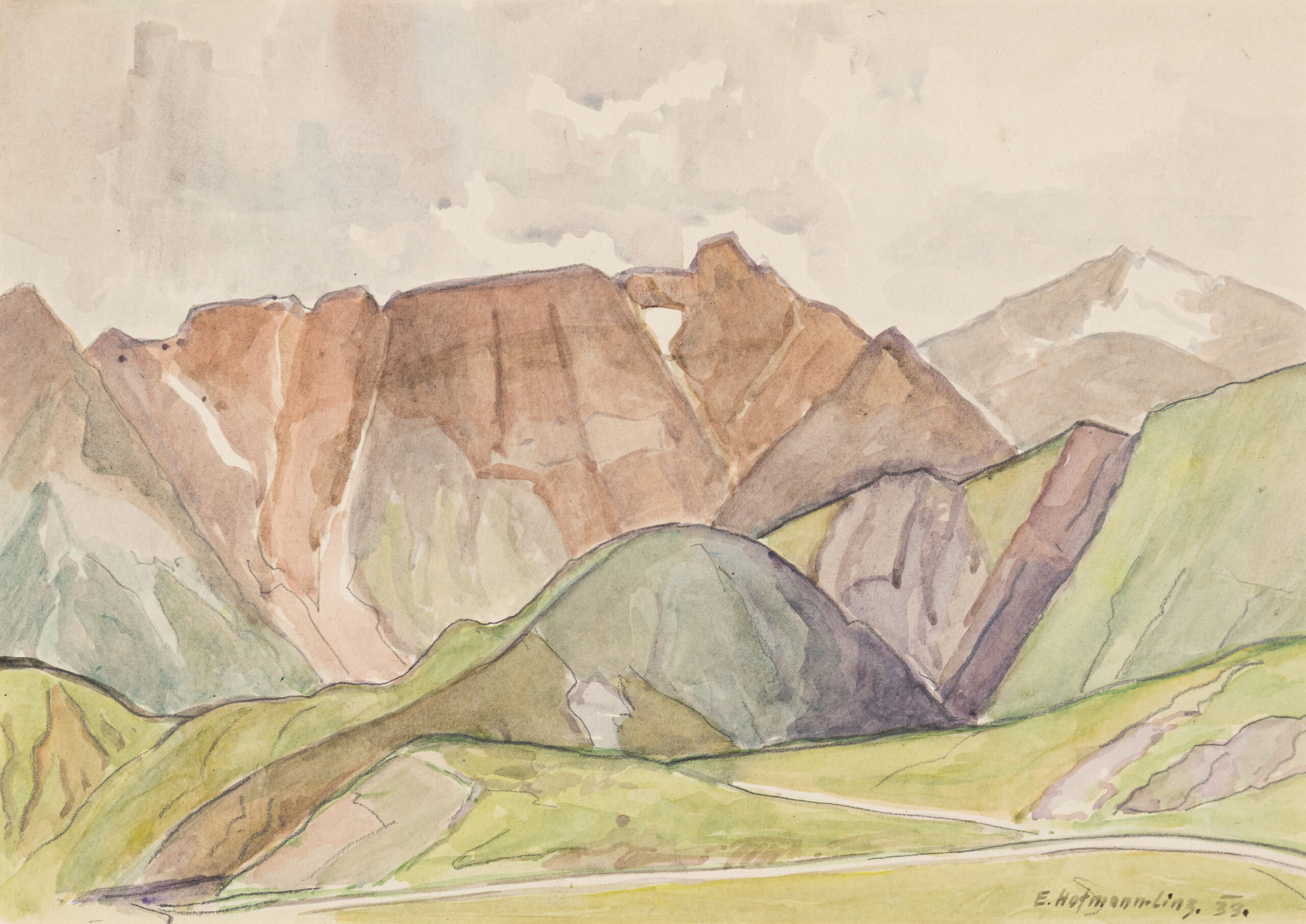 Egon Hofmann-Mountain landscape