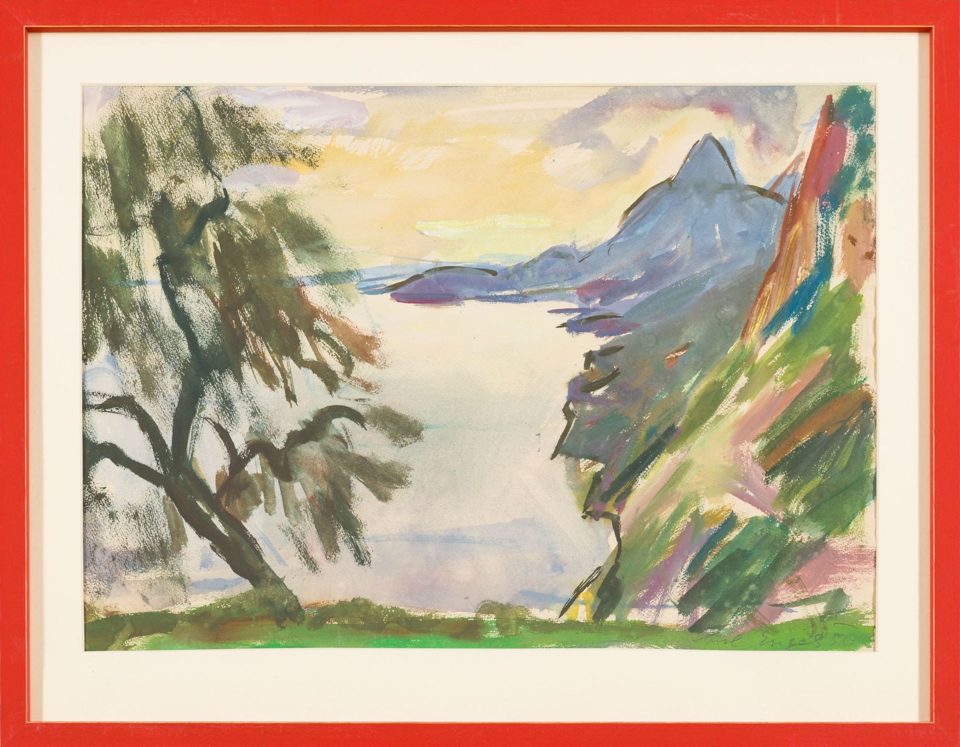 Liesl Engels-Seascape with a Tree