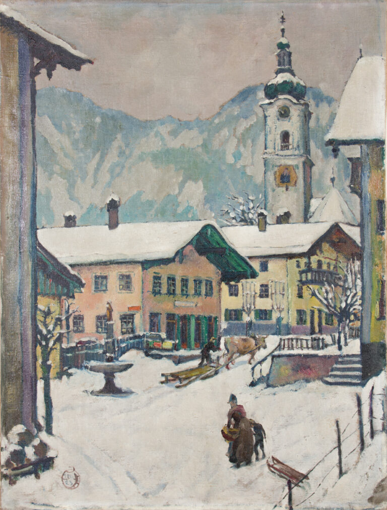 38-1_monogrammist_j_o_alpines_dorf_im_winter