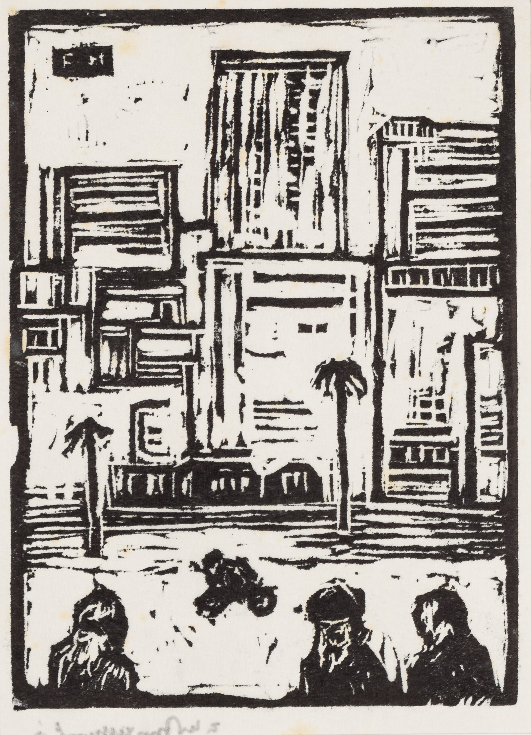 Egon Hofmann-City view with palm trees