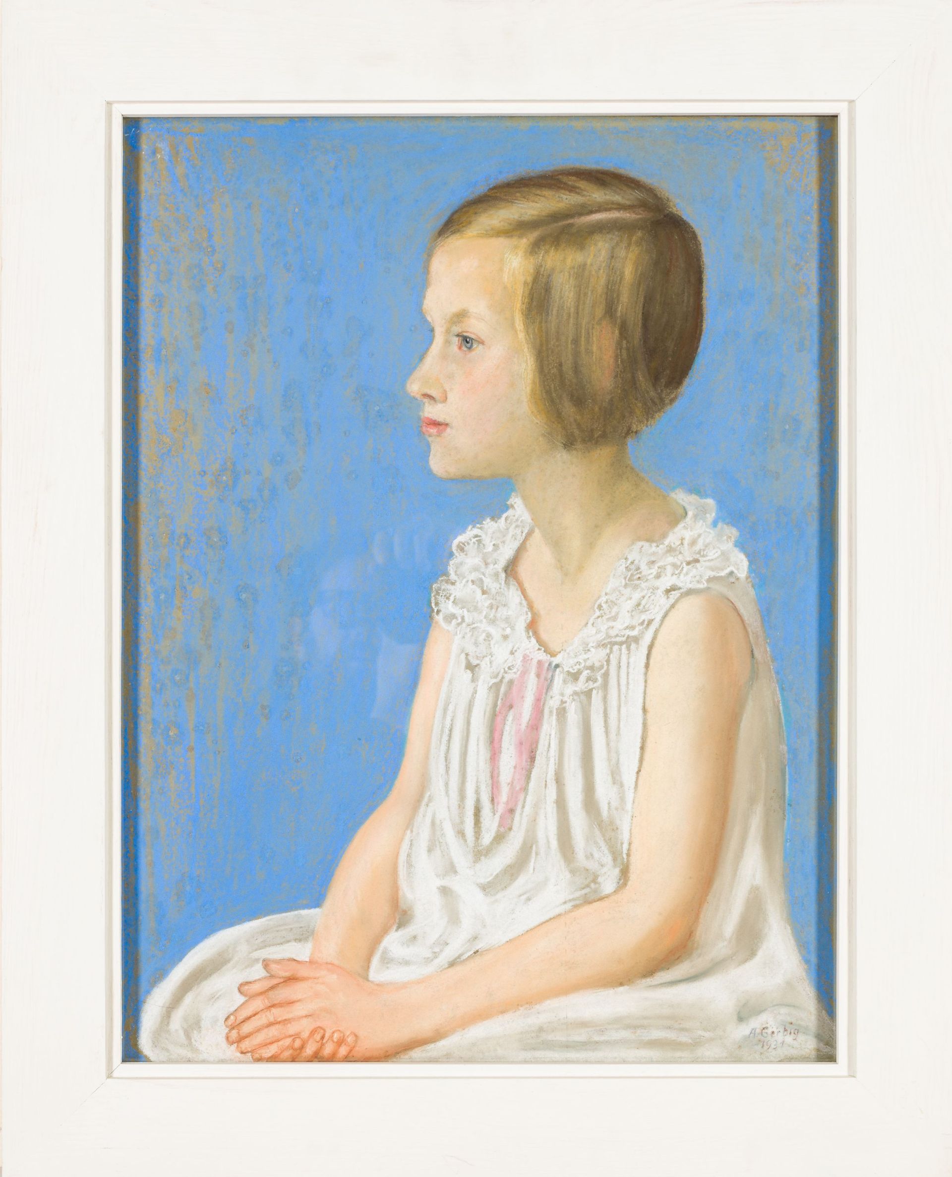 Alexander Gerbig-Sitting Girl in profile to the left