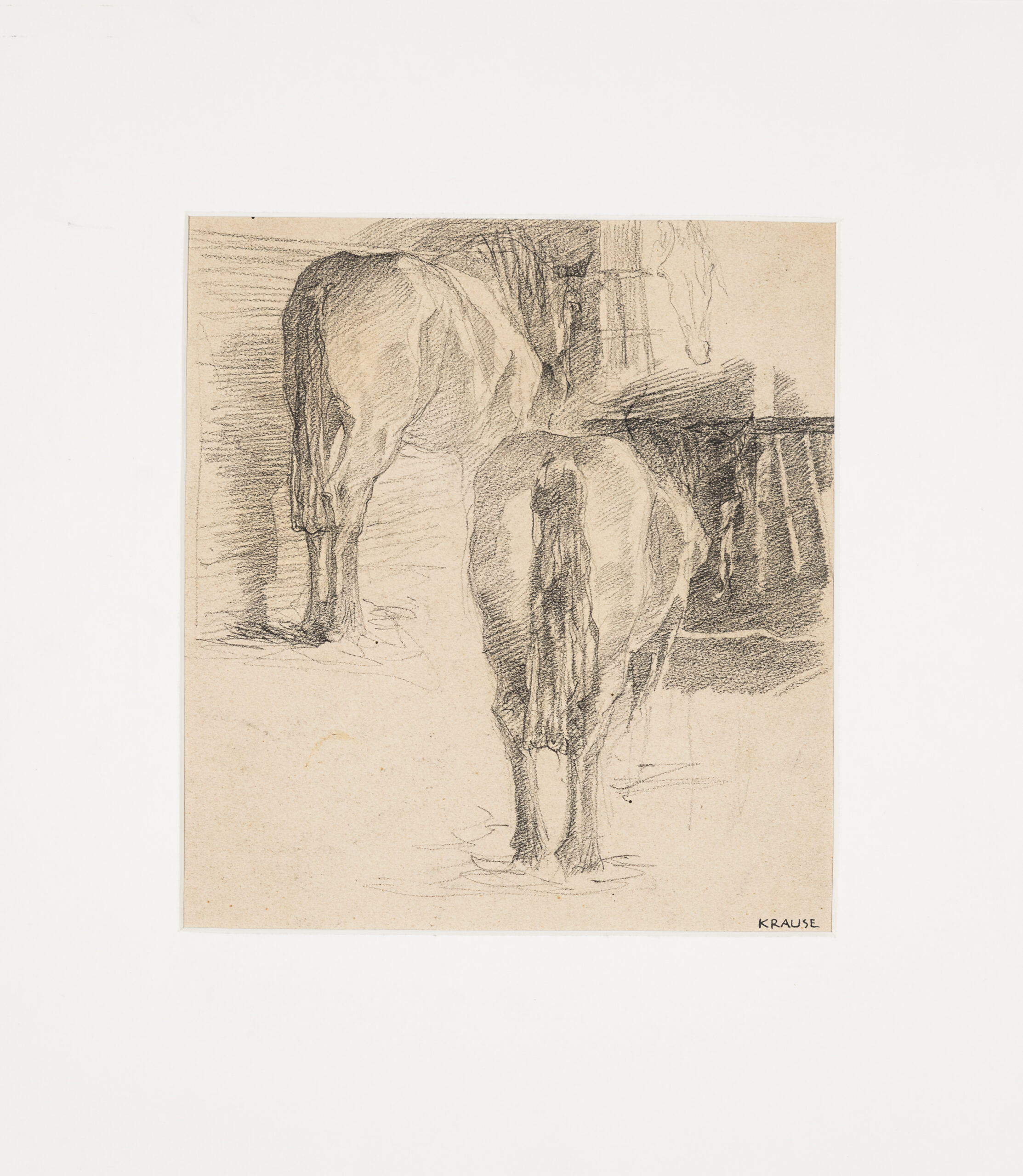 Krause Heinrich-Two horses (rear view)