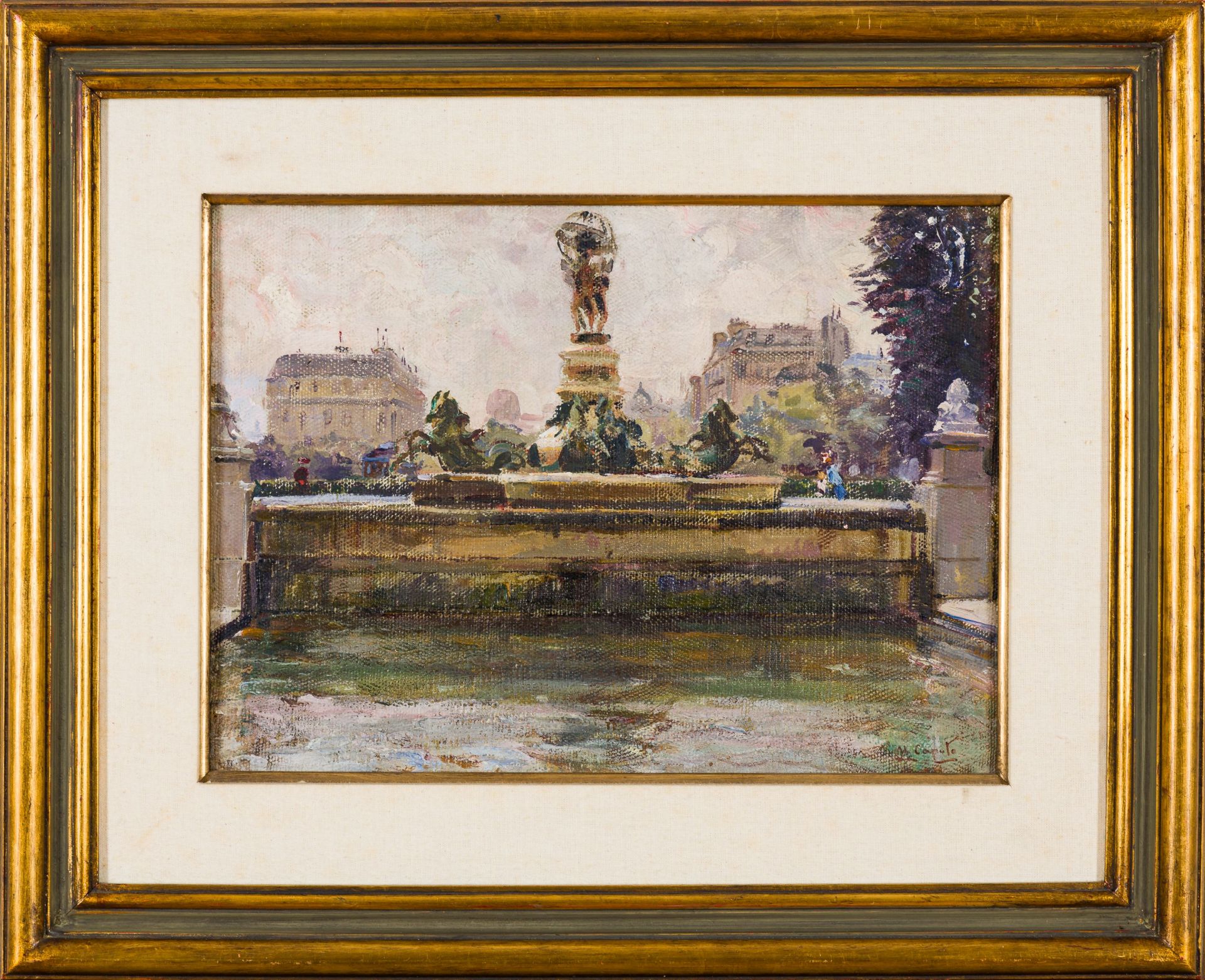 Ulisse Caputo-Fontaine de l'Observatoire dans le Jardin de Marco Polo in Paris