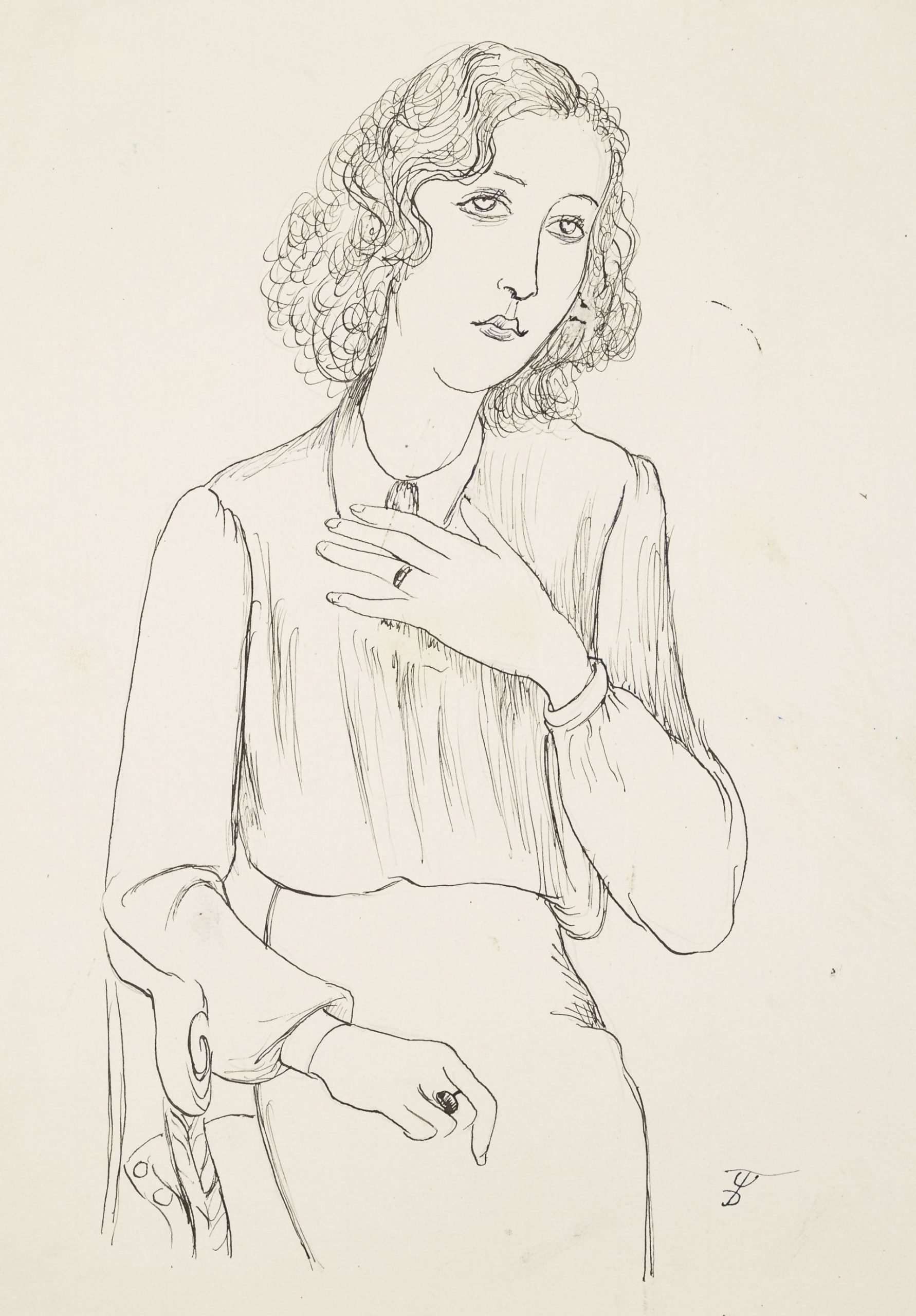 August Wilhelm Dressler-Woman with Ring