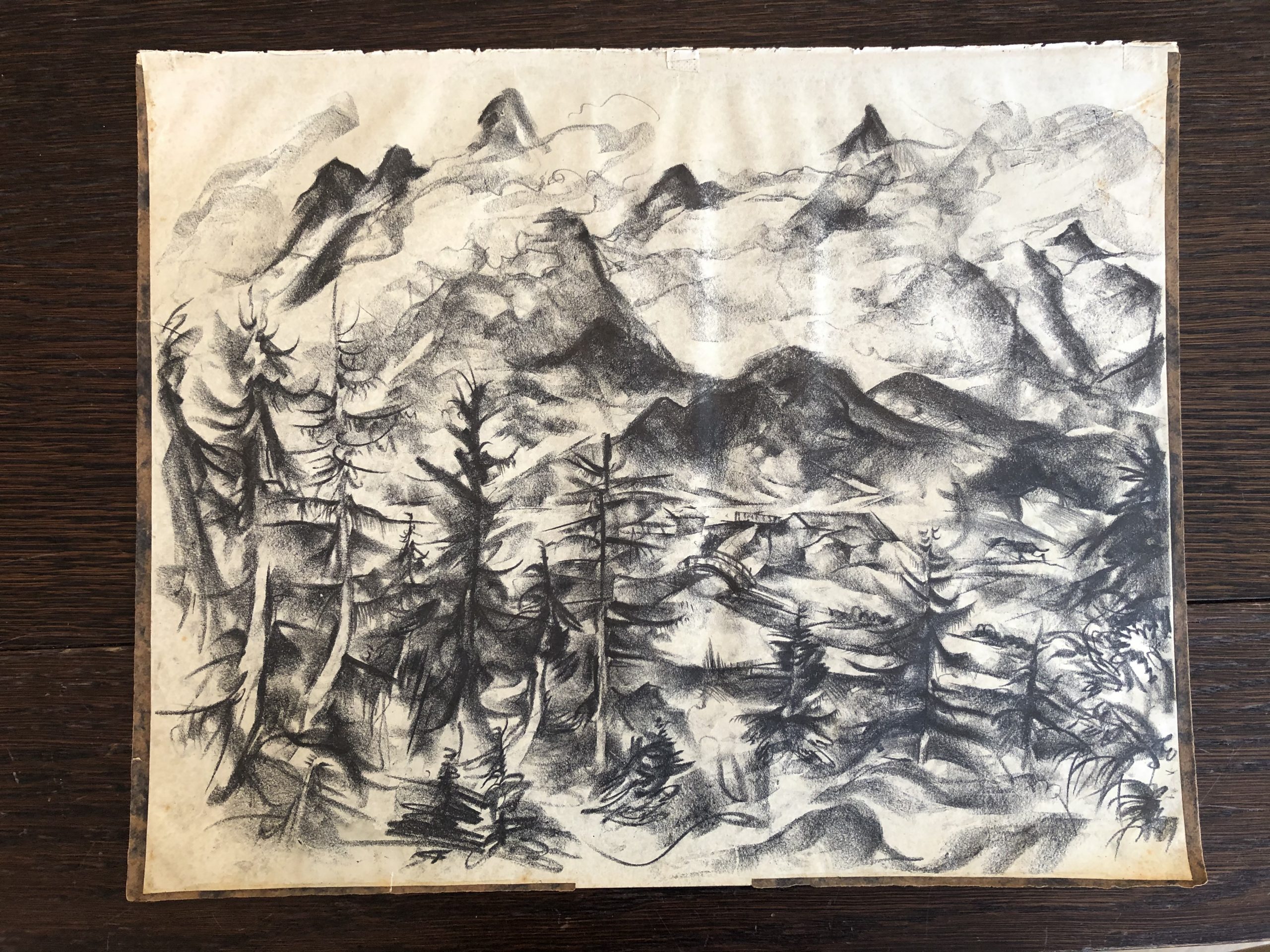 Paul Kuhfuss-Mountain Landscape with Forest