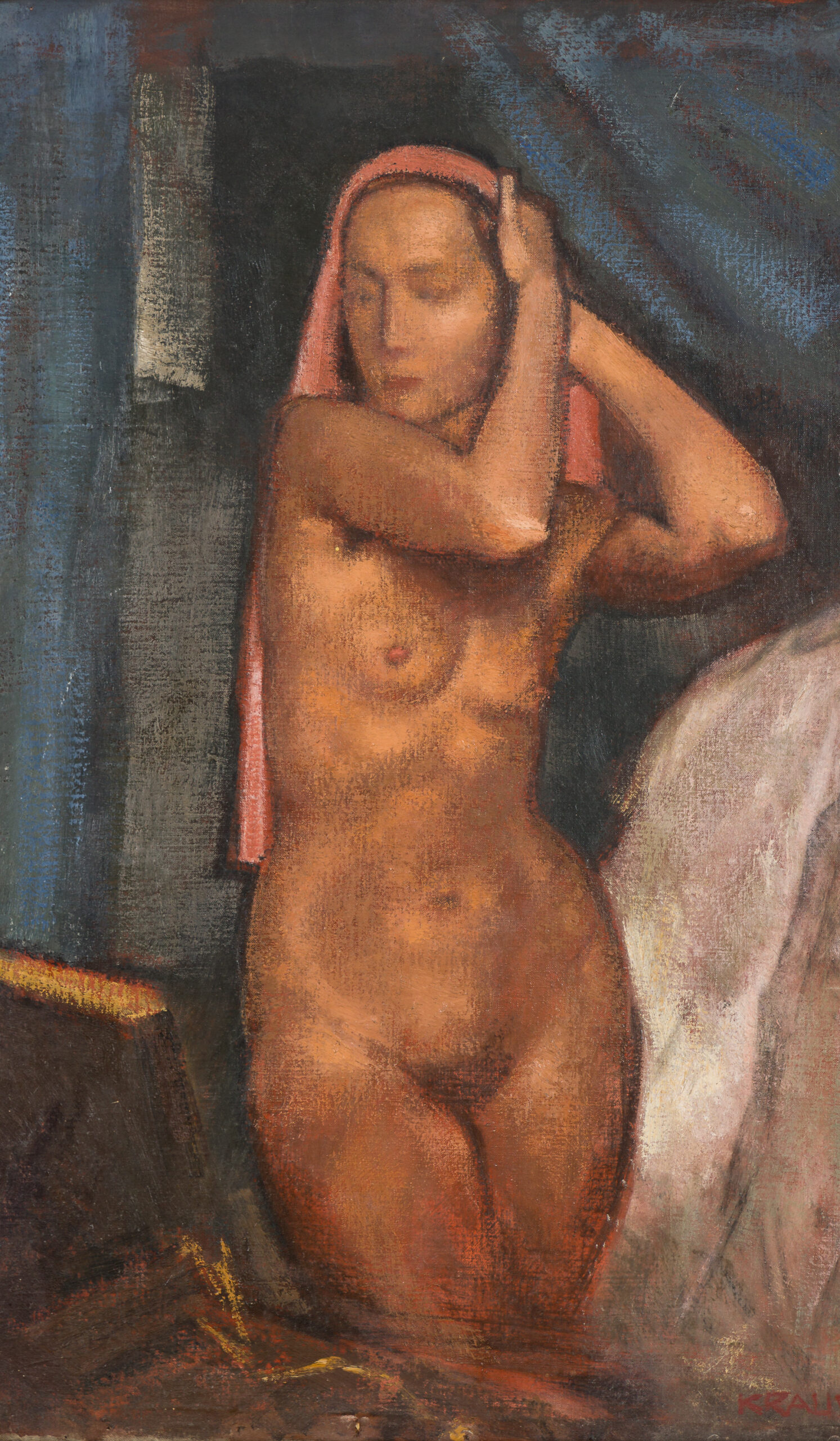 Krause Heinrich-Akt mit Kopftuch