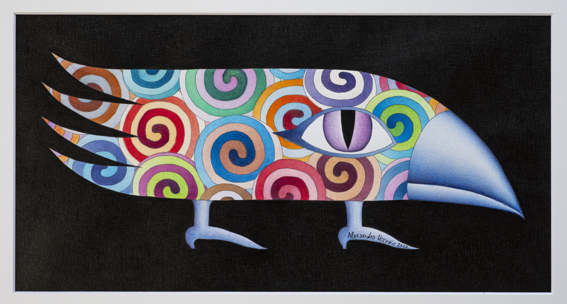 Alexandra Uccusic-Besonders bunter Stöckelschuh-Drachenvogel