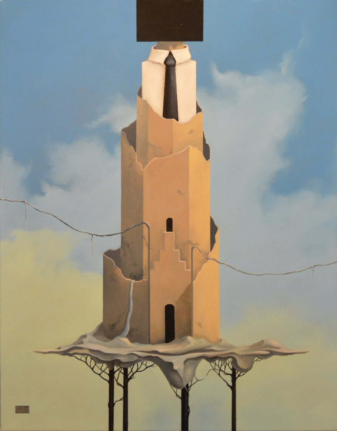 Bogdan Pilatowicz-Weisses Hemd-Schwarzes Herz